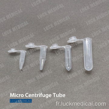 Tubes de microcentrifugeuse en plastique jetable